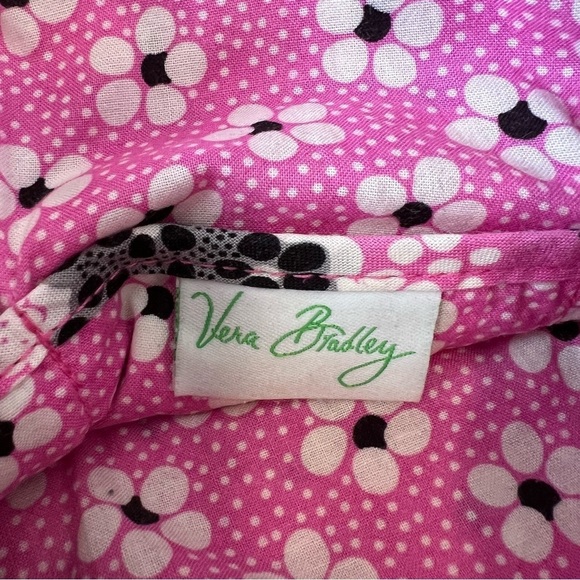 VERA BRADLEY Priscilla Pink Zip Hipster Crossbody Green Floral 2012 Quilted - Picture 14 of 15